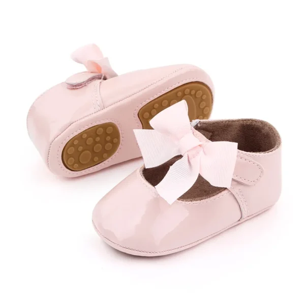 PU Princess Baby Girl Shoes for Newborn for Birth Big Bow Wedding Shoes PU Leather Toddler Girl Shoes