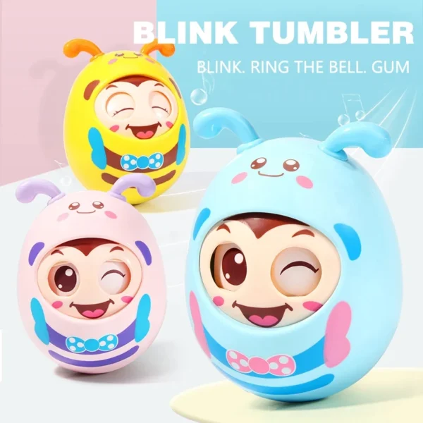 Baby 0-12 Months Toys Baby Tumbler Rattle Bell Teether Toy Blink Eyes Mobile Newborns Gift Infant Babies Interactive Toys - Image 3