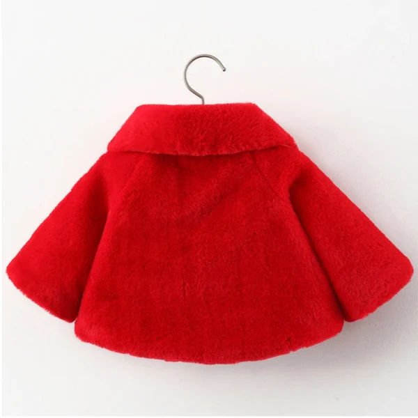 2024 New Winter Jacket For Baby Girl Clothes Fashion Christmas Princess Cloak Autumn Warm Faux Fur Girls Coat Plush Baby Outwear - Image 4