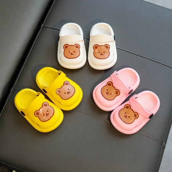 Two-Styles Baby Summer Shoes Cute Bear Baby Sandals Beach Bathroom Toddler Boys Girls Anti-slip Slippers Newborn Infant Sandals - Image 5