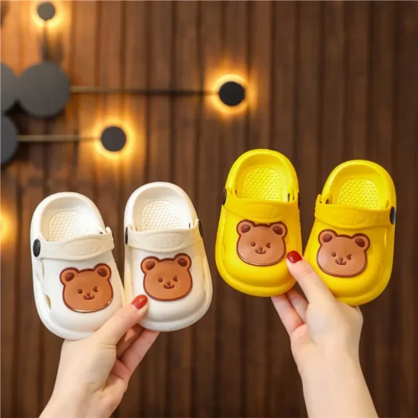 Two-Styles Baby Summer Shoes Cute Bear Baby Sandals Beach Bathroom Toddler Boys Girls Anti-slip Slippers Newborn Infant Sandals - Image 4