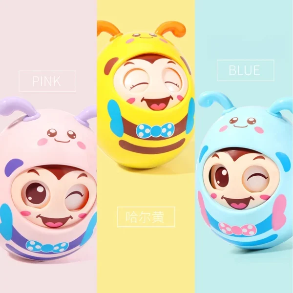 Baby 0-12 Months Toys Baby Tumbler Rattle Bell Teether Toy Blink Eyes Mobile Newborns Gift Infant Babies Interactive Toys - Image 6