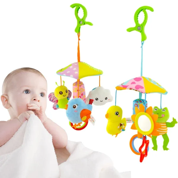 Baby Toy 0-1 Year Old Rotatable Animal Bed Hanging Bed Bell Newborn Cart Wind Bell Pendant Rattle Toy