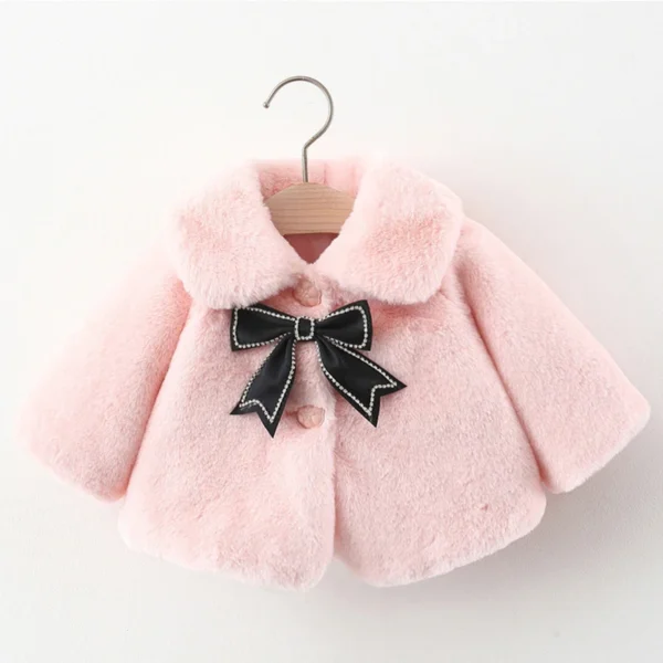 2024 New Winter Jacket For Baby Girl Clothes Fashion Christmas Princess Cloak Autumn Warm Faux Fur Girls Coat Plush Baby Outwear - Image 2