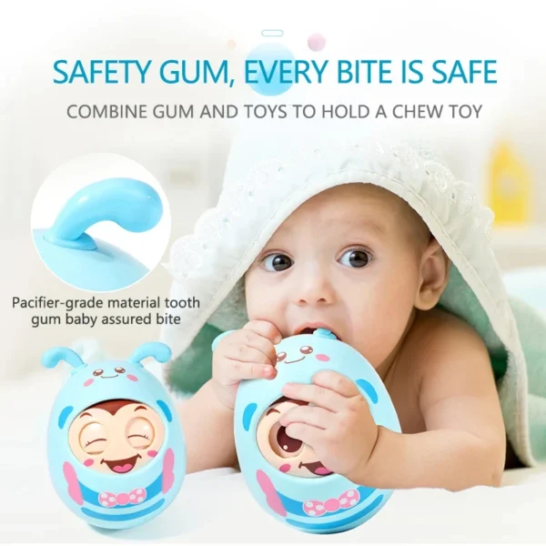 Baby 0-12 Months Toys Baby Tumbler Rattle Bell Teether Toy Blink Eyes Mobile Newborns Gift Infant Babies Interactive Toys - Image 5